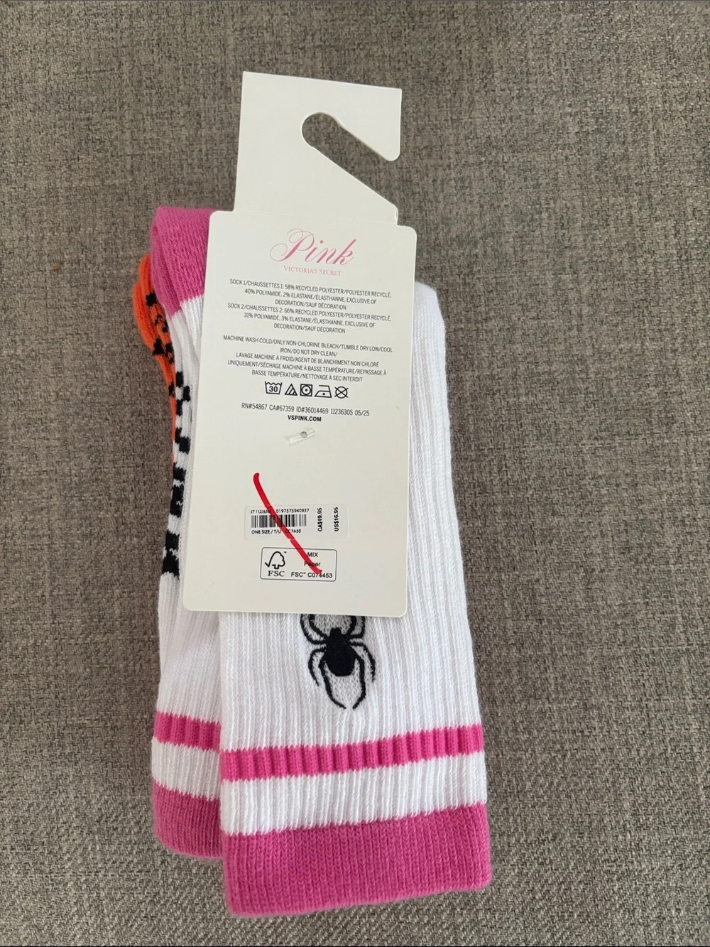 PINK Victoria's Secret Halloween 2-Pack Crew Socks
